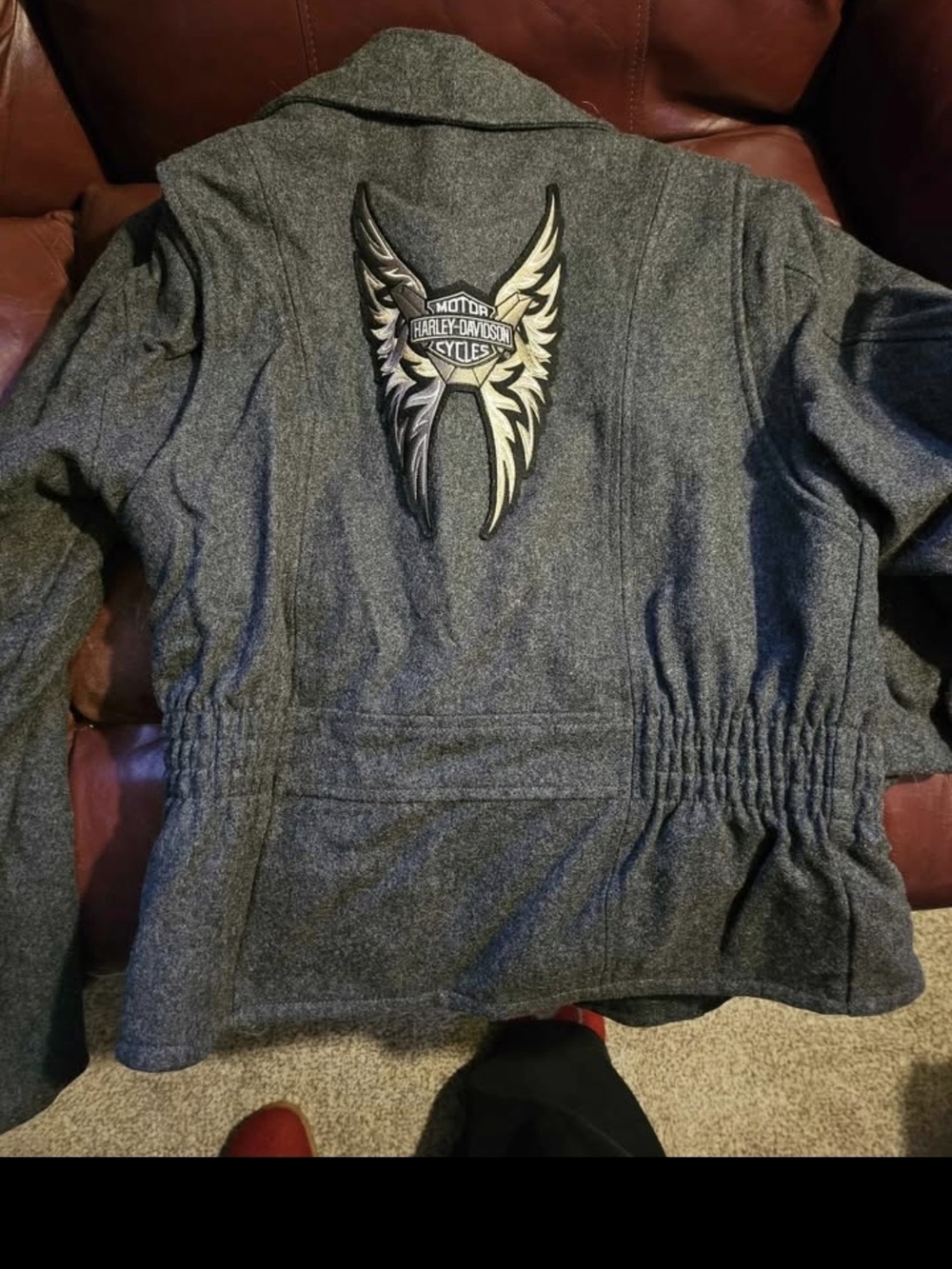 Harley-Davidson Gray Women's Jacket with Winged Emblem
